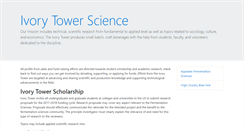 Desktop Screenshot of ivorytowerscience.com